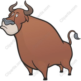 Playful Cartoon Bull