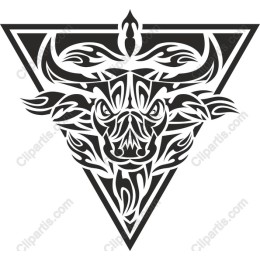 Tribal Bull Head