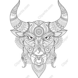 Intricate Bull Head