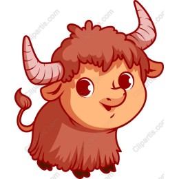 Cute Cartoon Yak
