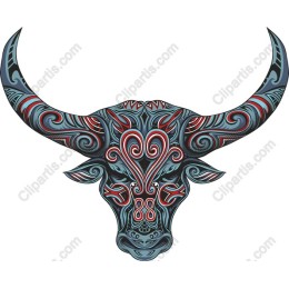 Tribal Bull Head