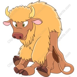 Charming Cartoon Bison