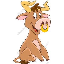 Charming Cartoon Bull