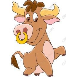 Cheerful Cartoon Bull