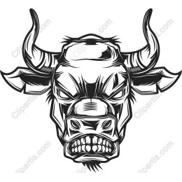 Fierce Bull Head