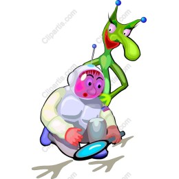 Cosmic Companions: Astronaut & Alien