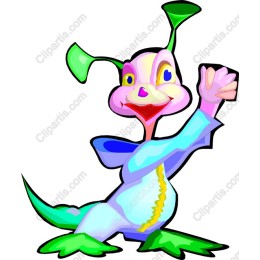 Whimsical Smiling Alien
