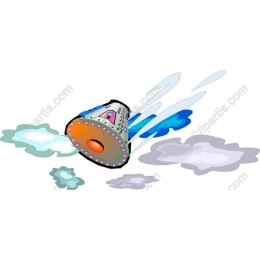 Vibrant Whimsical Spaceship