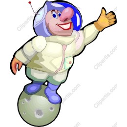 Cheerful Astronaut Character