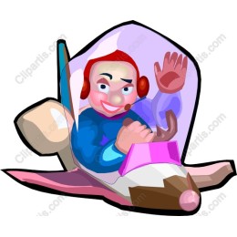 Whimsical Pilot in Aircraft
