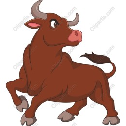Playful Brown Bull