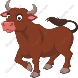 Playful Cartoon Bull