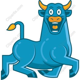 Cheerful Blue Bull