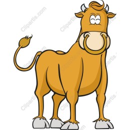 Playful Cartoon Cow