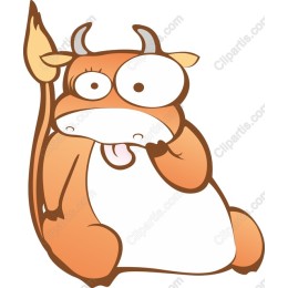 Charming Cartoon Cow