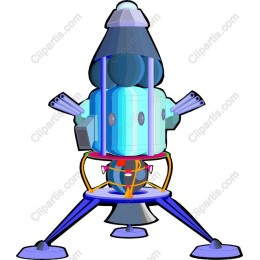 Vibrant Whimsical Rocket Ship