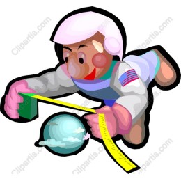 Adventurous Astronaut Globe Measuring