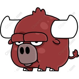 Whimsical Cartoon Bull