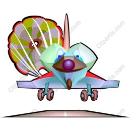 Whimsical Airplane with Parachute