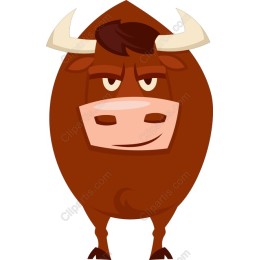Charming Cartoon Bull