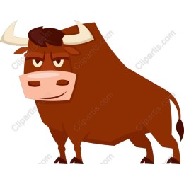 Charming Cartoon Bull
