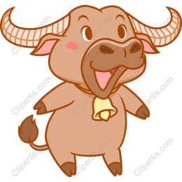 Happy Cartoon Buffalo