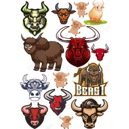  Animal Bundle: Bulls, Bison, and Calves