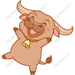 Joyful Cartoon Buffalo