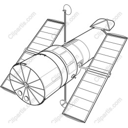 Space Satellite Drawing