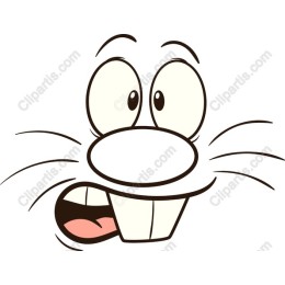 Playful Cartoon Rabbit Face