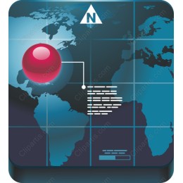 Vibrant Red Location Marker on World Map
