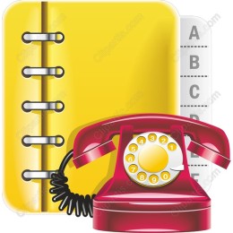 Vintage Retro Phone and Yellow Address Book