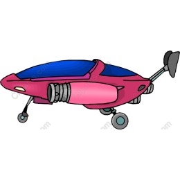 Pink Futuristic Airplane