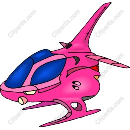 Futuristic Pink Spaceship