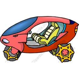 Whimsical Futuristic Car