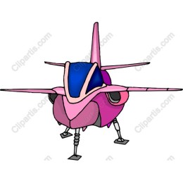 Stylized Pink Aircraft