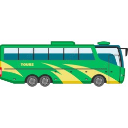 Vibrant Tour Bus