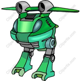 Futuristic Green Mech