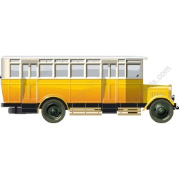 Classic Vintage Yellow Bus