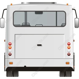Stylized White Vehicle Rear