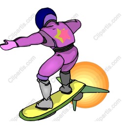 Cosmic Skateboarding Astronaut