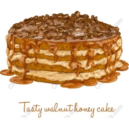 Tasty Walnut Honey Cake