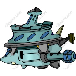Whimsical Futuristic Hovercraft