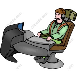 Pilot in High-Tech Cockpit