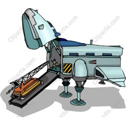 Futuristic Space Shuttle Launchpad