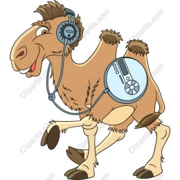 Cool Camel with Headphones