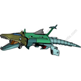 Futuristic Shark Spaceship