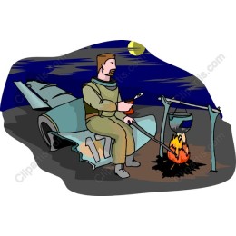 Explorer at Campfire