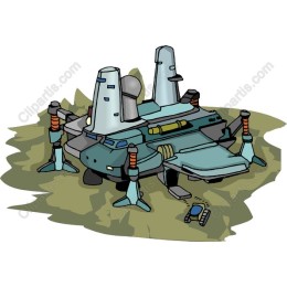 Futuristic Aircraft Landing Pad