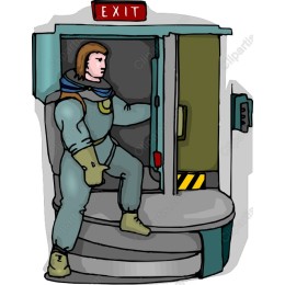 Astronaut Exiting Spacecraft